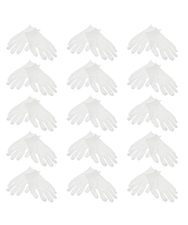 Beaupretty 15 Pairs White Moisturizing for Dry Hands Overnight Bedtime Spa for Dry Sensitive Irritated Skin