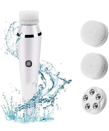 Corsehild Facial Cleansing Brush - Electric Spin Facial Brush with 3 Different Brush Heads for Deep Cleansing Exfoliating Removing Blackhead and Massaging Waterproof