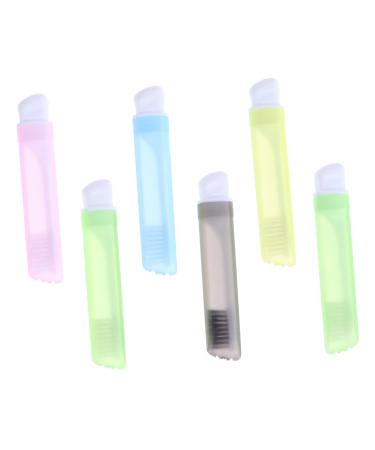 6th foldable portable toothbrush antimicrobial toothbrush wide head toothbrush gum care toothbrush sensitive gums toothbrush camping gift travel pp 1 piece (1 Pack) Random color