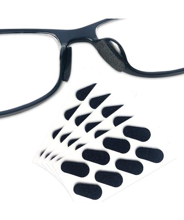 Festful Eyeglass Nose Pads,20 Pairs of Soft Foam Nose Support Pads for Glasses,Suitable for Sunglasses, Reading Glasses, Sports Glasses, (Drop-shaped/16 * 8mm) (Black)