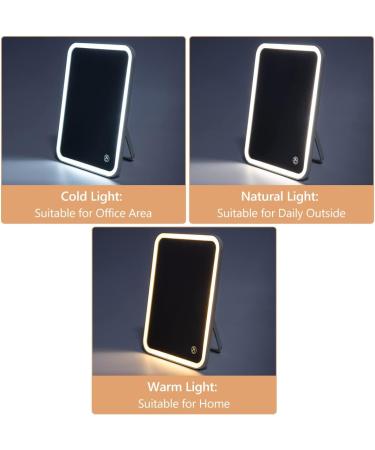 Beautrayn Makeup Mirror with Light - Touch Screen Vanity Mirror with 3X Magnification, USB Rechargeable, 3 Color Lighting Modes - Adjustable Metal Stand, 90 Rotation - Hanging Bathroom Mirror for Shower & Travel - Buy Online on GoSupps.com
