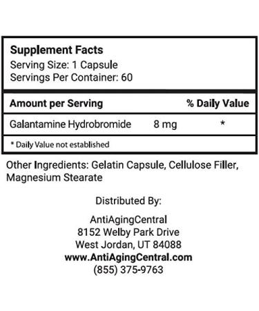 Galantamine 8mg for Lucid Dreaming | Premium Nootropic Supplement | 60 Capsules - Buy Online on GoSupps.com