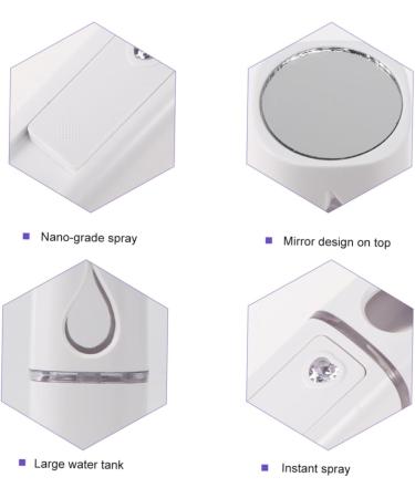 DRESSOOS 1pc Steamer Sprayer Eyeliner Stickers for Eyes Facial Mister Portable Hunidifier Humidifiers White - Buy Online on GoSupps.com