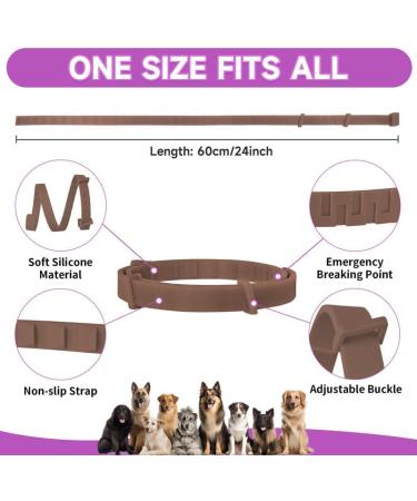 Woyamay Calm Collar for Dogs - Adjustable Luminous Calming Collar with Pheromones | Natural Stress Relief for All Sizes | Brown 1 Piece - Buy Online on GoSupps.com