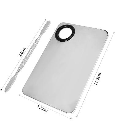 1pcs Makeup Mixing Palette Makeup Spatula&Makeup Palette Foundation Mixing Palette Professional Cosmetic Makeup Palette with Stainless Steel Spatula Tool for Mixing Foundation Nail Art Makeup Tools - Buy Online on GoSupps.com