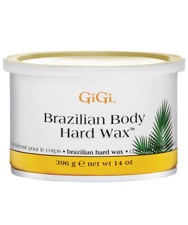 GiGi Brazilian Body Hard Wax, Smooth and Soft Bikini, Non-Strip, Suitable for Sensitive Skin, 14 oz, 1-pc Delicate Parts Brazilian Body, 14 oz