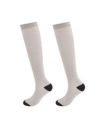 DOCEN Breathable Sports Socks Long Tube Compression Socks Calf Socks 5-3 Pairs S/M_Fit Medical Running Nurse 5-3 Pairs SM