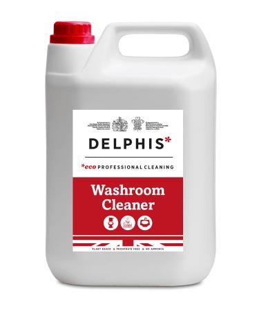 Delphis Eco Washroom Cleaner 5lt | Concentrated Refill | Streak Free Finish | Daily Use Washroom Surface Cleaner | 5L Washroom Floor Cleaner | Eco Friendly Bathroom Cleaner