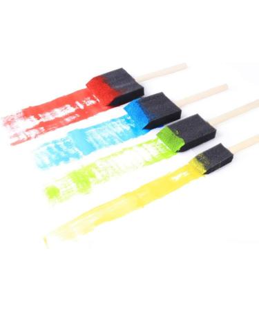 16-Piece Foam Paint Brush Set for Arts & Crafts - Black Sponge Brushes with Wooden Handles - Buy Online on GoSupps.com