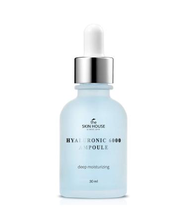 The Skin House Hyaluronic 6000 Ampoule | Concentrated Drop Ampoule Serum |Deep hydrating and calming hyaluronic acid ampoule for moisturizing and hydrating (30ml /1.01 fl.oz)