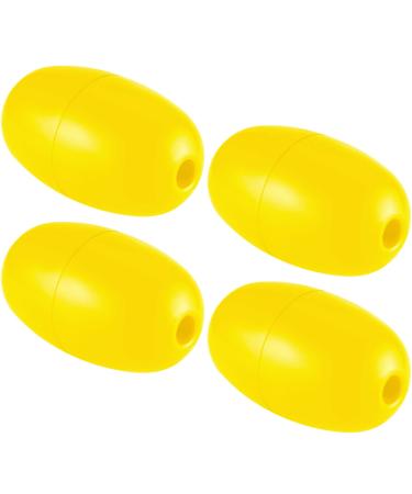 Lewtemi 4 Pieces Rope Floats Marine, 4.72'' x 2.75'', Deep Water Fishing Marker Buoys for Boats Swimming Kayak Crabbing Trail Dock Pool Yellow 4