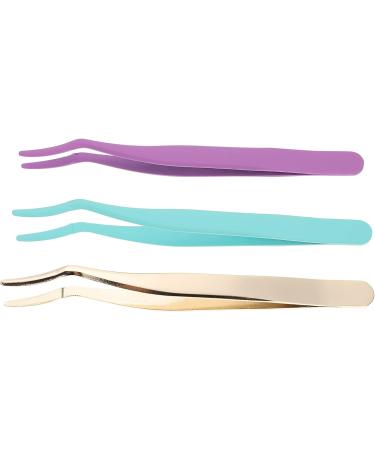 FOMIYES 15 STK Eyelash Extension Tweezers Bent False Eyelash Removal Tools for Perfect Application - Buy Online on GoSupps.com