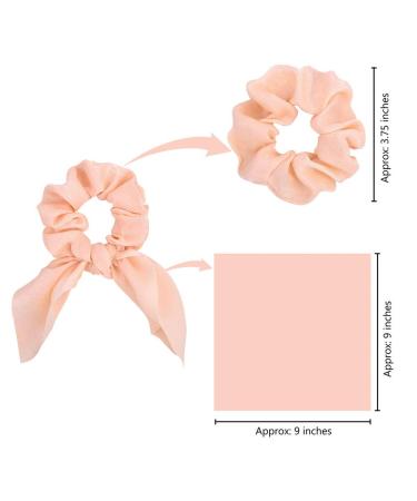 12 Pcs Rabbit Earrings & Satin Hair Ties - Elastic Hair Bands for Girls & Women | Stylish Ponytail Holders - Buy Online on GoSupps.com