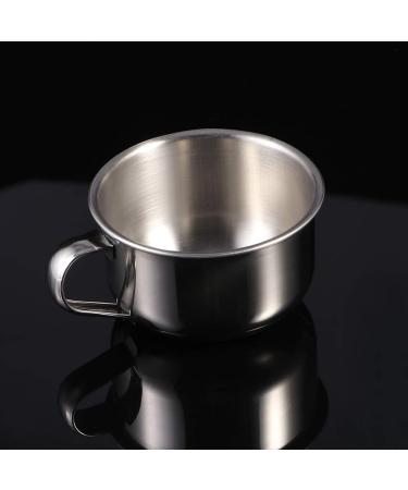 FARUTA Men's Stainless Steel Shaving Soap Bowl & Mug Premium Shaving Cup with Handle for Ultimate Grooming - Buy Online on GoSupps.com