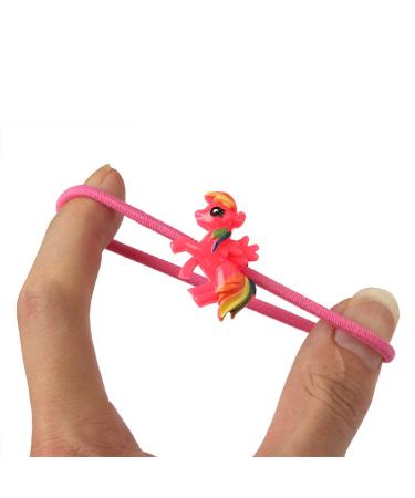 Elastic Unicorn Hairbands - 8 Cartoon Ponytail Ties | Cute Rubber Band Accessories for Kids - Buy Online on GoSupps.com