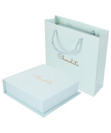 Abaodam 1pc Valentine s Bag Party Candy Chocolate Count Day Shaped Unique Heart with Present Wrapping Blue 1 count (Pack of 1)