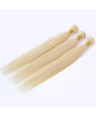SeraphicWig Blonde Brazilian Human Hair Weft - Silky Straight 14 Bundle (100g) for Women - Color 613 - Buy Online on GoSupps.com