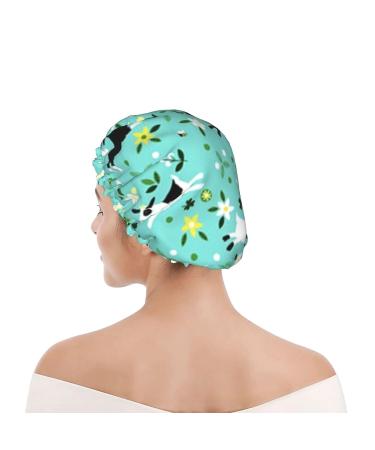Goat Frolic Printed Shower Cap - Waterproof Bath Cap for Women - One Size Fits All - Ideal for All Hair Textures - Buy Online on GoSupps.com