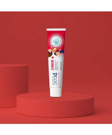 Blue Sea Laboratories Sea4 Junior Toothpaste for daily use caries protection gum care formula with seawater strawberry flavor 75 ml - Buy Online on GoSupps.com