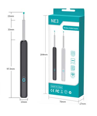Dia 3.9mm WiFi HD 1080P Ear Cleaner Otoscope Endoscope - White +8PCs Ear Wax Spoon - Buy Online on GoSupps.com