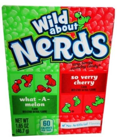 Wonka Nerds Wild Cherry and Watermelon Box 46.7g
