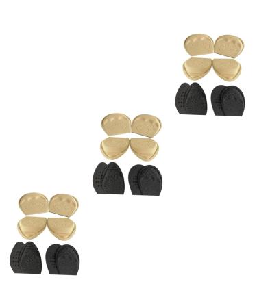 FOMIYES 12 Pairs Forefoot Half Size Pad Black High Heels Lighter Fuel Heels Black Half Insole Shoe Inserts of Foot Heel Cushion Pads Womens Pumps Shoe Pads Knitted Fabric Floor Mat