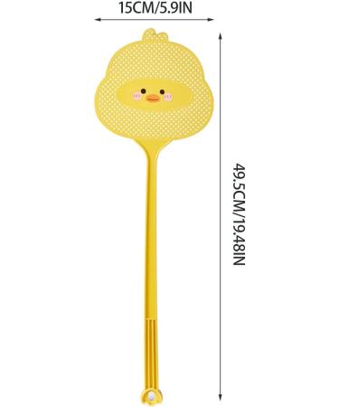 BAMFY 4 Pcs Fly Swatters Durable and Thickened Plastic Manual Fly Killer Heavy Duty with Long Handle Fly Swatters for Indoor Outdoor Mosquitoes Bees Flies Yellow - Buy Online on GoSupps.com