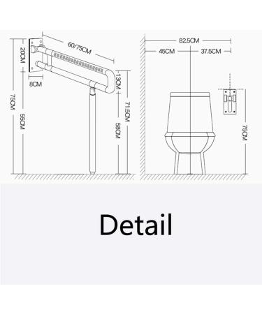 Bathroom Grab Bar Safety Support Rail Bathroom Grab Bar 23.6 inch No-slip erly Toilet Handrail Bracket Senior Bathroom Assist Wal - Buy Online on GoSupps.com
