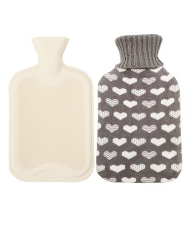 MYAMIA 500ml Hot Water Bottles with Cover Rubber Hot Water Bag Pain Relief Hot Water Bag-T