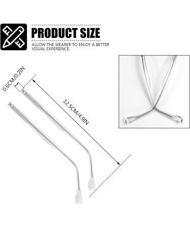 LNQ LUNIQI Metal Glass Replacement Arms - Universal Hanger for Thin Sunglasses & Glasses Frames (Clear/Transparent) - Buy Online on GoSupps.com