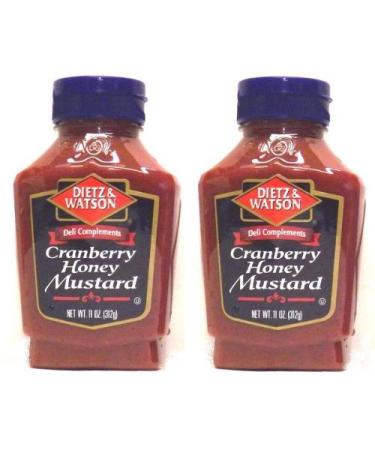 Dietz & Watson, Deli Compliments, Cranberry Honey Mustard, 11oz Bottle (Pack of 2)