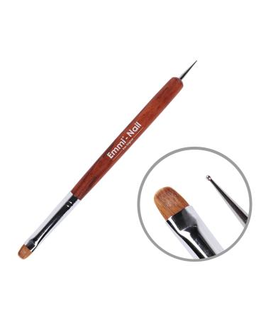 Emmi Nail 2in1 Dotting Tool & Cat Tongue Modeling Brush - Dual-End Nail Art Tool with Real & Art Hair for Creative Designs - Buy Online on GoSupps.com