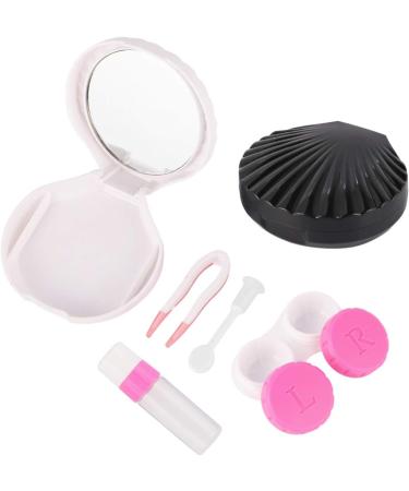 Milist Contact Lens Storage Case Set - 2 Plastic Containers with Mirror Design - Perfect Make-up Gift - Buy Online on GoSupps.com