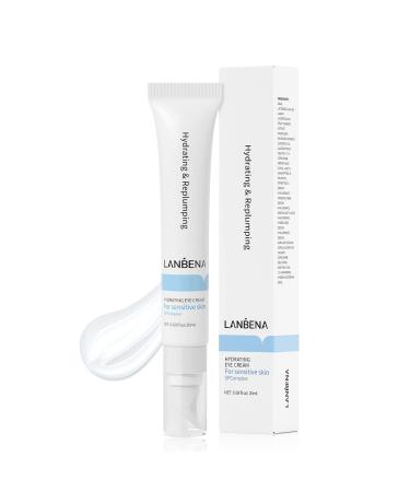 4D Hydrating Under Eye Serum  LANBENA SPComplex Hyaluronic Acid Eye Cream  Moisturizing & Replumping  Reduces Fine Lines & Crow's Feet 2 Bionic Peptides  Algae Extract  Plant Formula for Dark Circles