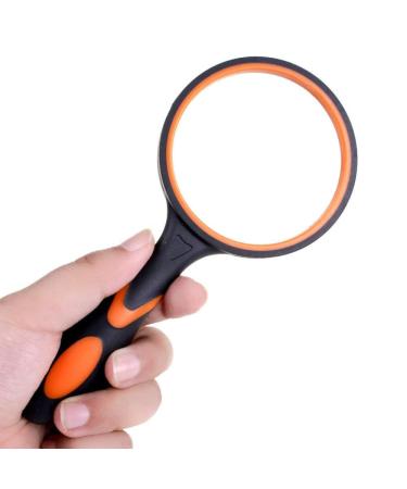 Magnifiers 10X Handheld Reading Magnifier Comfortable Soft Grip Optical Lens Compatible with Books Watching Plants 85 * 185 * 15mm Reading Aids