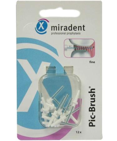 Miradent Interdental Brush Pic-Brush Fine White 12 pieces