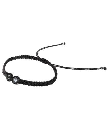 FRCOLOR 4pcs Black and White Heart Bracelet Women Bracelet Simple Bracelet Womens Jewelry Bracelet Matching Men s Bracelets Rope Bracelets Miss Black Rope The Letter Is Acrylic Manual 6X6X0.5CMx3pcs Black Cx3pcs