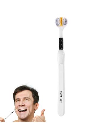 Three -page toothbrush for adults soft toothbrush for adults |Extra soft toothbrushes with three bristles |Non -slip toothbrush with soft bristles for women men family Feveo