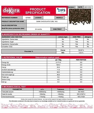 Edible Dark Chocolate Curls 50g - Buy Online on GoSupps.com