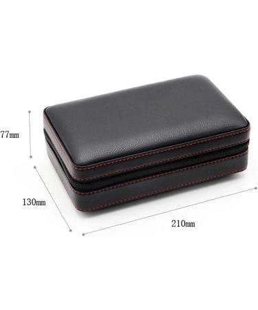 Humidors Cedar Wood Portable Cigar Solid Wood Cigar Box Can Hold Four Cigars Black 21x13x7.7cm - Buy Online on GoSupps.com