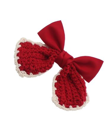minkissy 1pc hairpin bowknot hair clips cute bow hair clips xmas bow hair clips christmas hair bows clips hair clips for girls girl bows Hair Bowknot fabric child spring clip little girl