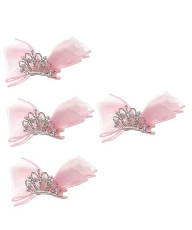 Beaupretty Colored Hair Clip bow hairpin flower girl hair accessory barrettes for hair little girl hair clips crown hair pin girl party crown birthday hair clips dance for