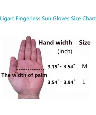 Ligart UPF 50+ Fingerless Sun Gloves for Women - UV Protection Hand Cover for Fishing, Driving, Cycling, Hiking - Blue, Medium - Buy Online on GoSupps.com