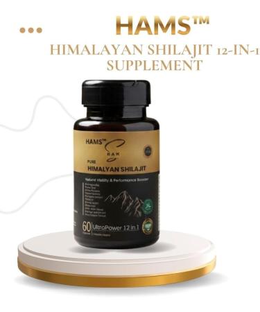 12-in-1 Natural Shilajit & Ashwagandha Formula Vitality Energy & Immunity Booster - Buy Online on GoSupps.com