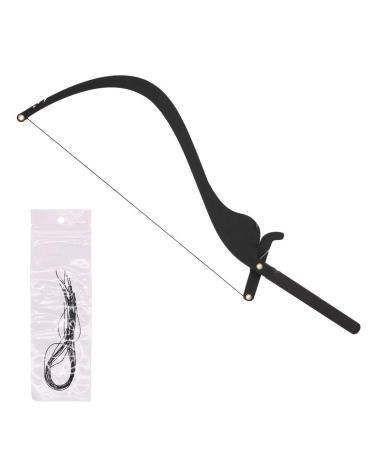 Salmue Microblading Line Marker Ruler with 10pcs Thread Lines - Semi-Permanent Makeup Tool for Precise Eyebrow Mapping in Black - Buy Online on GoSupps.com