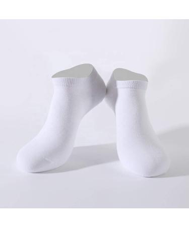 Diabetic no Show Low Non-Binding Loose Socks for Men - 2 Pack (10-13 White)