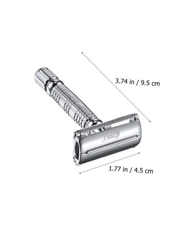 FOMIYES Stainless Steel Safety Razor - Manual Shaver with Double Blade Chrome-Plated Double-Sided Holder for a Superior Shaving Experience - Buy Online on GoSupps.com
