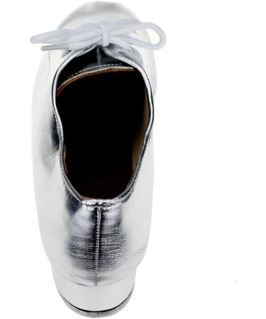 MSMAX Adult Lace Up Tap Dance Shoe 10.5 - Silver | Premium Quality Tap Shoes - Buy Online on GoSupps.com