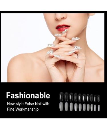 Dajidafu 1 Set False Nail Fashionable Fine Workmanship Unique Design Easy Installment Long Service Life Magnificent Manicure Kit Natural Color - Buy Online on GoSupps.com