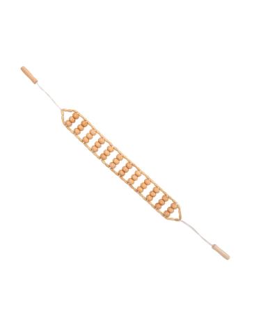 Asixxsix wood-therapy massage tool handheld-wood-back massage scooter rope anti-cellulite massage device with 12 therapeutic rollers for back neck shoulders legs waist